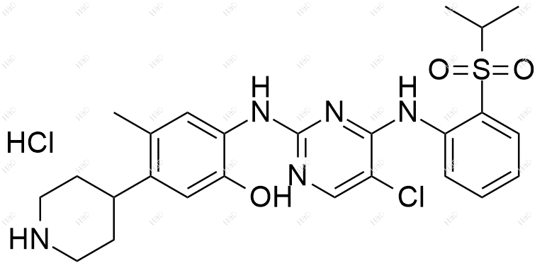 色瑞替尼杂质9(盐酸盐)结构式