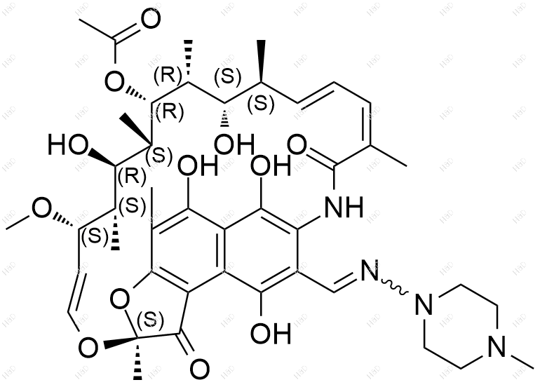 25-去乙酰-23乙酰利福平结构式
