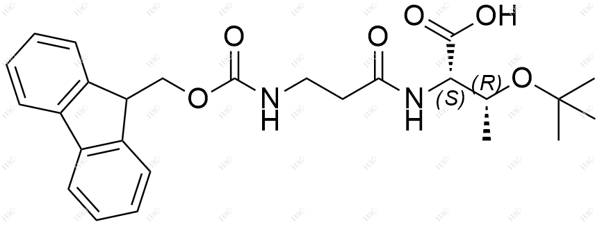 Fmoc-β-Ala-Thr(tBu)-OH结构式