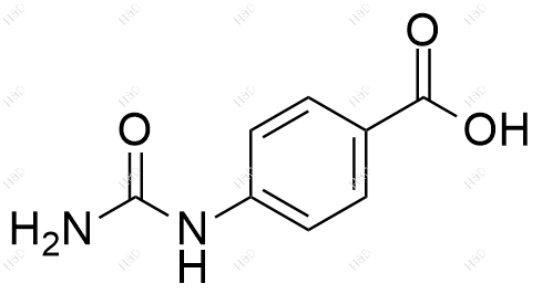 4-脲基苯甲酸化学结构式