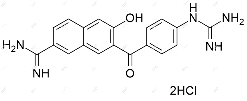 萘莫司他杂质32(双盐酸盐)结构式