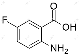 2-氨基-5-氟苯甲酸化学结构式