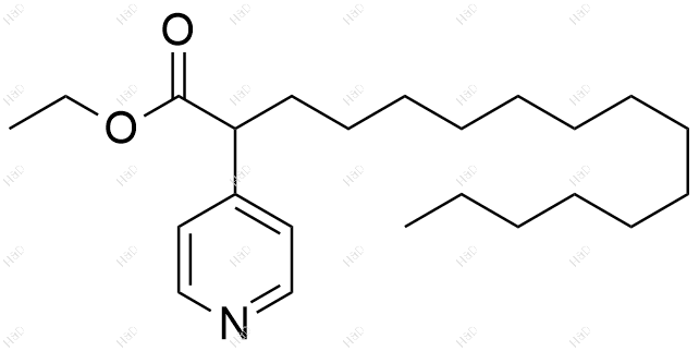 2-（吡啶-4-基）十六酸乙酯结构式