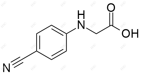 N-(4-氰基苯基)甘氨酸结构式