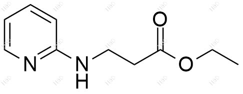 3-(吡啶-2-基氨基)丙酸乙酯结构式