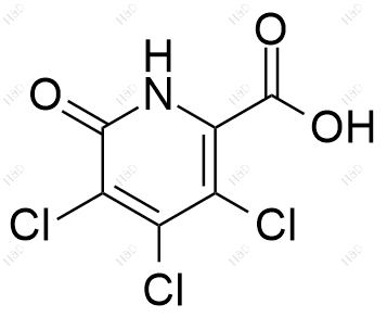 3,4,5-三氯-6-羟基吡啶-2-羧酸结构式