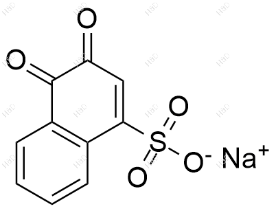 1,2-萘醌-4-磺酸钠化学结构式