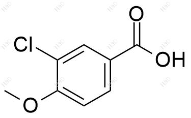 3-氯-4-甲氧基苯甲酸化学结构式