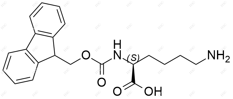 N-芴甲氧羰基-L-赖氨酸结构式