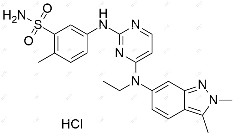帕唑帕尼杂质76(盐酸盐)结构式