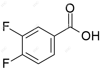 3,4-二氟苯甲酸化学结构式