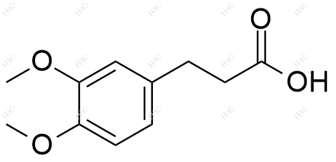 3-(3,4-二甲氧基苯)丙酸化学结构式