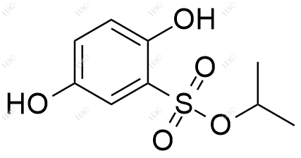 2, 5-二羟基苯磺酸异丙酯结构式