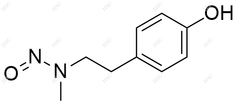 N-(4-羟基苯乙基)-N-甲基亚硝酰胺结构式
