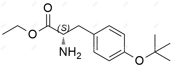 O-叔丁基-L-酪氨酸乙酯结构式