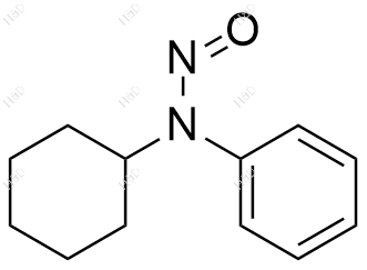 N-亚硝基-N-环己基苯胺结构式