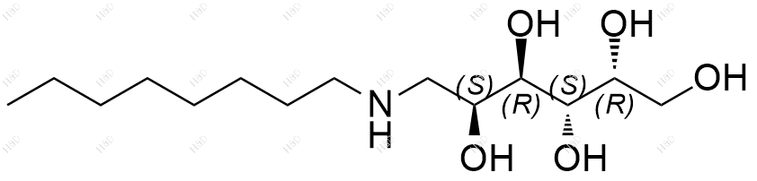 N-正辛基-D-半乳糖胺化学结构式