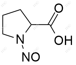 N-亚硝基 rac-脯氨酸结构式