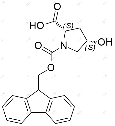 Fmoc-顺式-L-羟脯氨酸结构式
