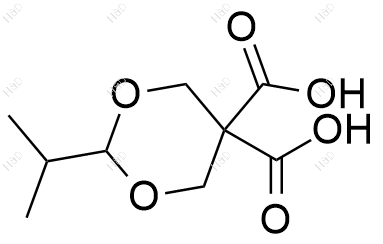 2-异丙基-1,3-二恶-5,5-二羧酸化学结构式