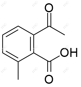 2-乙酰基-6-甲基苯甲酸化学结构式