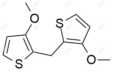 二(3-甲氧基-噻吩-2-基)甲烷化学结构式