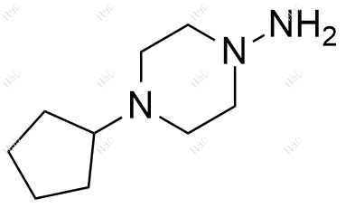 1-氨基-4-环戊基哌嗪化学结构式