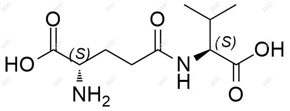 N5-((S)-1-羧基-2-甲基丙基)-1-谷氨酰胺化学结构式