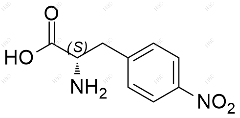 (S)-2-氨基-3-(4-硝基苯基)丙酸化学结构式