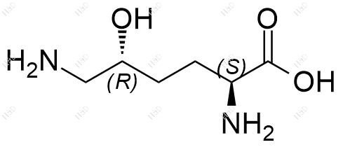 5-羟基-L-赖氨酸结构式