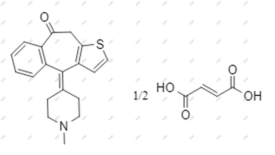 酮替芬EP杂质F（半富马酸盐）结构式