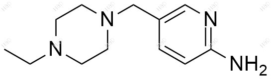 5-[(4-乙基哌嗪-1-基)甲基]吡啶-2-胺结构式