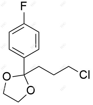 2-(3-氯丙基)-2-(4-氟苯基)-1,3-二氧戊环化学结构式