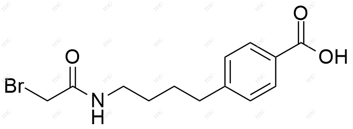 4-(4-(2-溴乙酰胺基)丁基)苯甲酸化学结构式