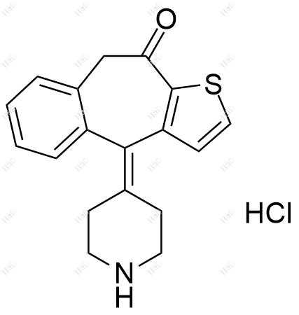 酮替芬杂质10(盐酸盐)结构式
