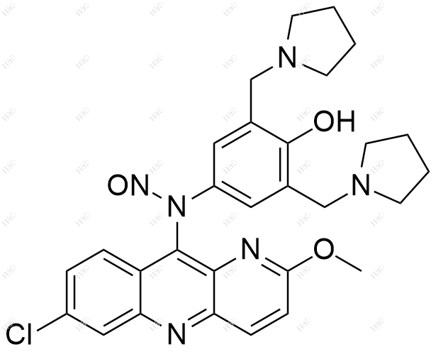 N-亚硝基咯萘啶结构式