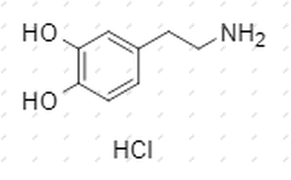 多巴胺（盐酸盐）结构式