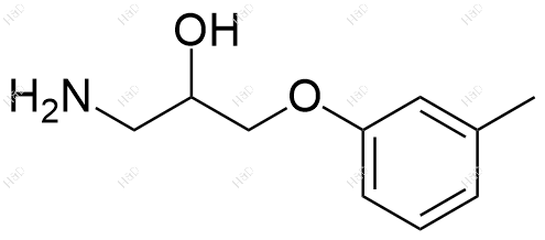 1-氨基-3-(3-甲基苯氧基)丙醇化学结构式
