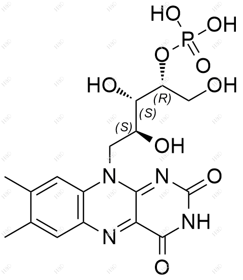 核黄素-4'-磷酸结构式