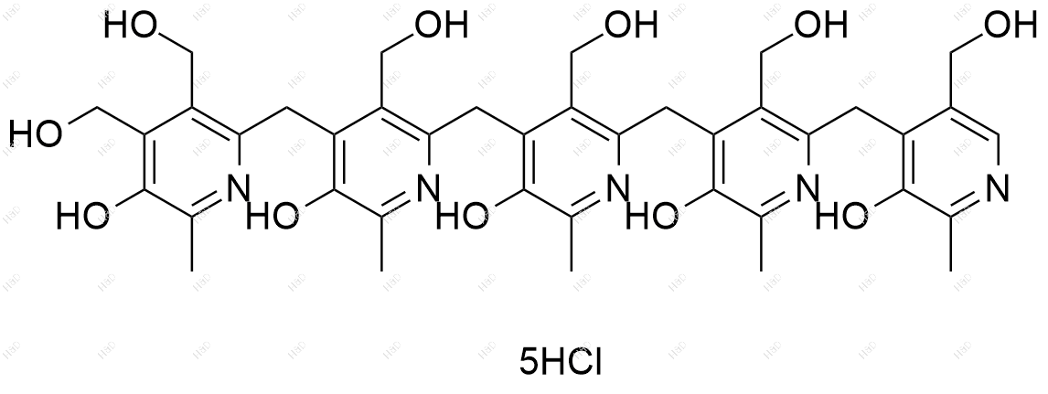 维生素B6杂质55(五盐酸盐)结构式