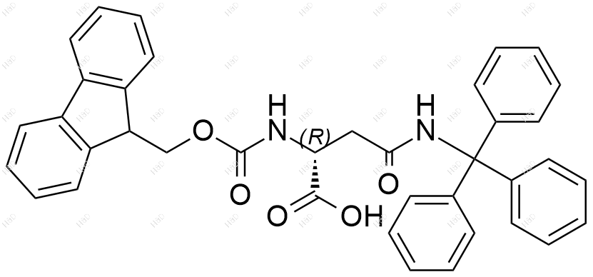 Fmoc-D-Asn(Trt)-OH结构式
