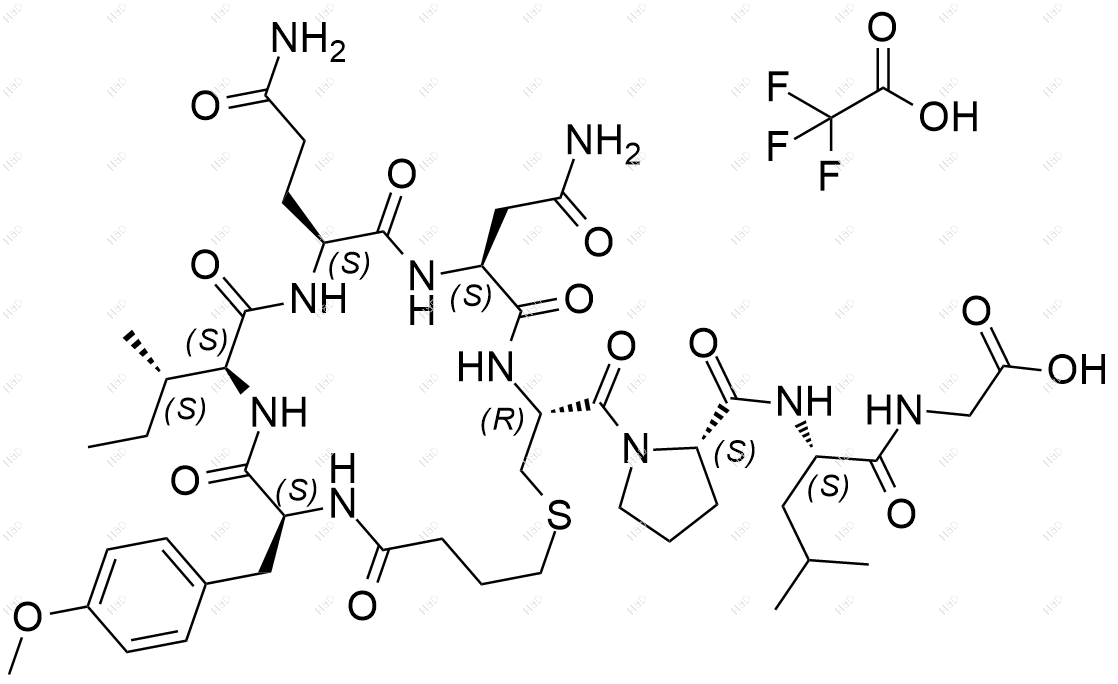 卡贝缩宫素杂质6(三氟乙酸盐)结构式