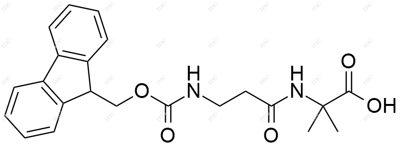 Fmoc-β-Ala-Aib-OH结构式
