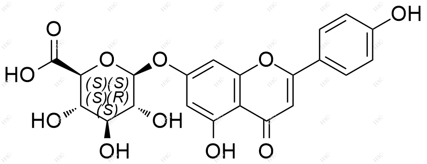 芹菜素-7-葡萄糖醛酸化学结构式