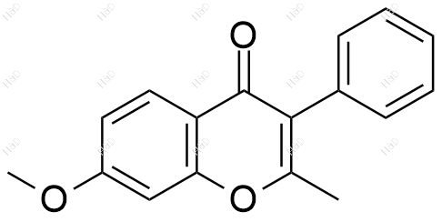7-甲氧基-2-甲基-3-苯基-4H-色烯-4-酮化学结构式