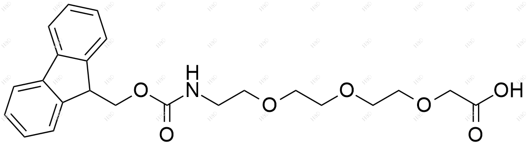 FMOC-11-氨基-3,6,9-三氧杂十一酸结构式