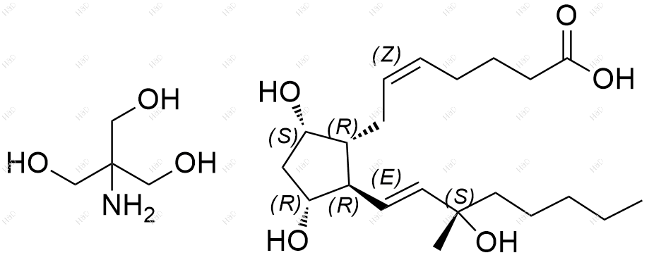 卡前列素氨基丁三醇化学结构式