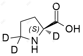 L-脯氨酸-D3结构式