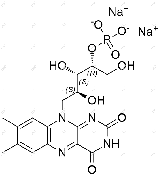 核黄素-4'-磷酸(二钠盐)结构式
