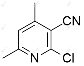 2-氯-3-氰基-4,6-二甲基吡啶化学结构式